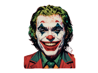 Joker Millions Jackpot mit grinsendem Joker-Gesicht und herabriesenden Goldm&uuml;nzen im Pop-Art-Stil