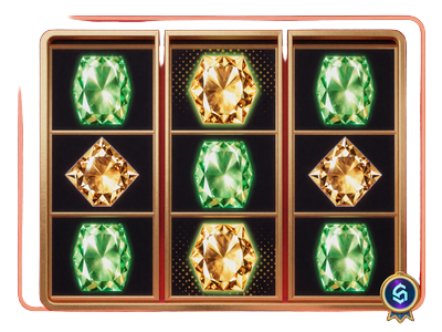 Neon Riches Must-Drop Jackpot mit leuchtenden gr&uuml;nen und goldenen Edelsteinen im Pop-Art-Stil