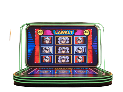 Live Game Show Thumbnail mit neon-leuchtender B&uuml;hne und goldenen Lichtern im Pop-Art-Stil