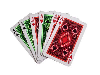 Neon Cards Slot Thumbnail mit leuchtenden Spielkarten in neon-rot und gr&uuml;n