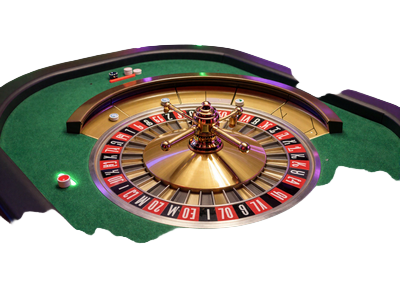 Live Roulette Tisch Thumbnail mit neon-gr&uuml;nem Filz und goldenem Rad im Pop-Art-Stil